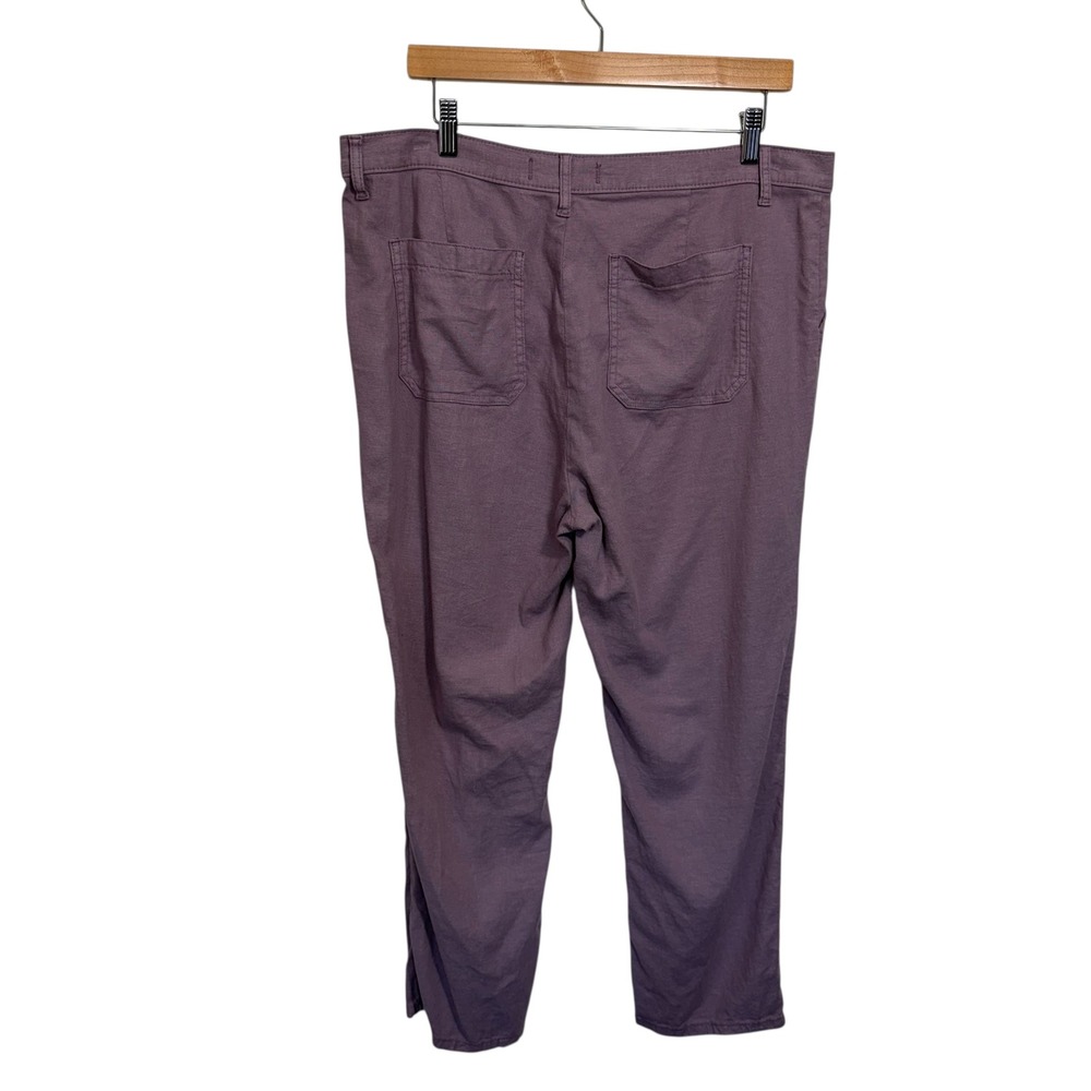 Lila Ryan Women's Martina Purple Linen Blend Trousers Size‎ 14 - Picture 3 of 10